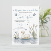 Little Goose Baby Shower Invitation Einladung (Stehend Vorderseite)