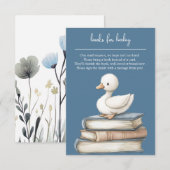 Little Goose Book Request Card Goose Baby Shower  Begleitkarte (Vorne/Hinten)