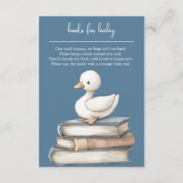 Little Goose Book Request Card Goose Baby Shower  Begleitkarte