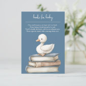 Little Goose Book Request Card Goose Baby Shower  Begleitkarte (Stehend Vorderseite)