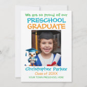 Little Goose Preschool Graduation Ankündigung (Vorderseite)