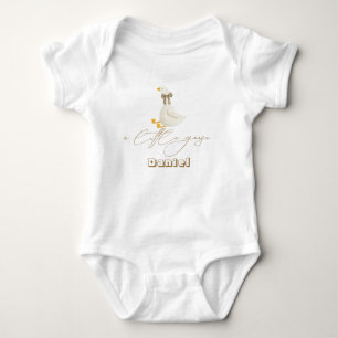 Little Goose Typography Baby Name   Strampler