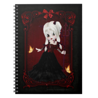 Little Goth Devil Girl Design 2 Note Book Notizblock