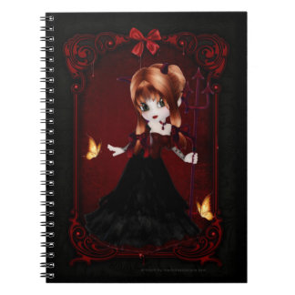 Little Goth Devil Girl Design 3 Note Book Notizblock