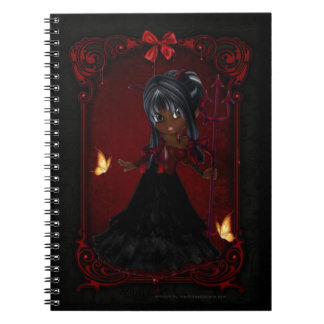 Little Goth Devil Girl Design 4 Note Book Notizblock