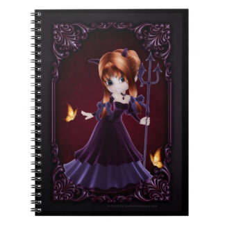 Little Goth Devil Girl Design 5 Note Book Notizblock