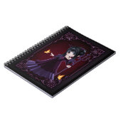 Little Goth Devil Girl Design 6 Note Book Notizblock (Linke Seite)