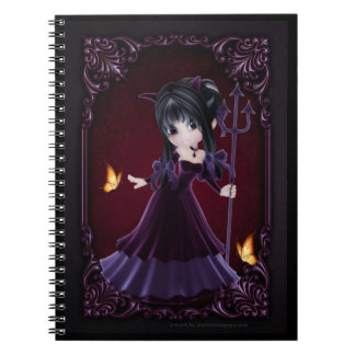 Little Goth Devil Girl Design 6 Note Book Notizblock