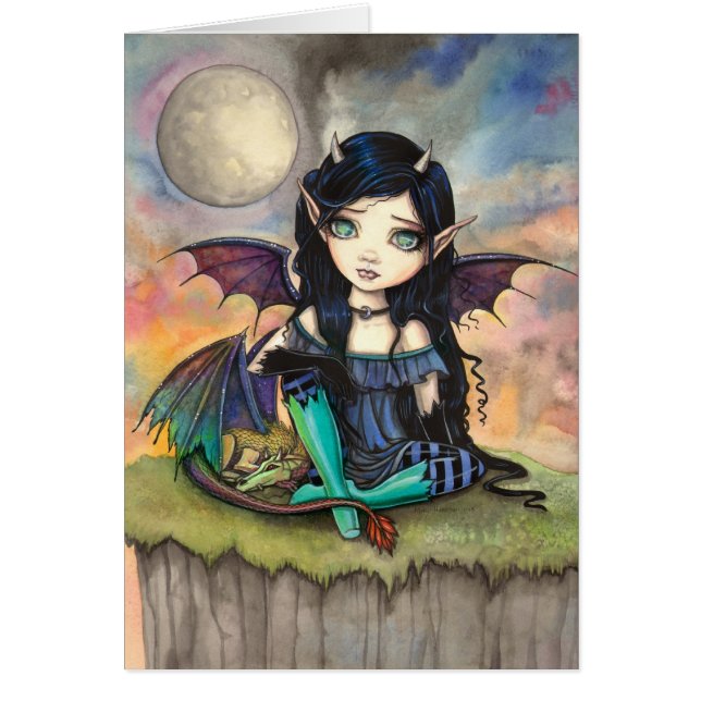 Little Gothic Fairy and Dragon Fantasy Art (Vorne)