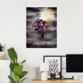 Little Gothic Vampire Fairy and Cat Poster (Heimbüro)