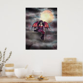 Little Gothic Vampire Fairy and Cat Poster (Küche)