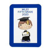 Little Graduate Boy Brown Hair Magnet (Vertikal)