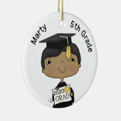 Little Graduate Boy Dark Skin Keramik Ornament (Rechts)
