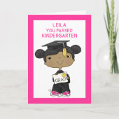 Little Graduate Girl Dark Skin Karte (Vorderseite)