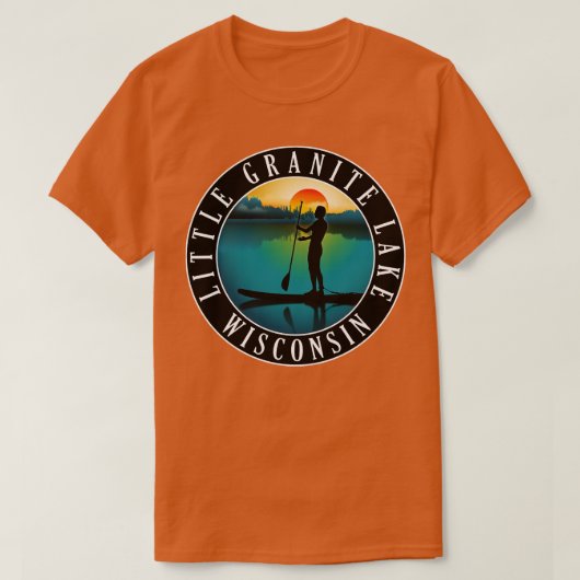Little Granite Lake Wisconsin Paddleboarding T-Shirt (Design vorne)
