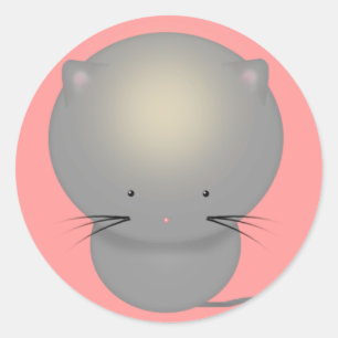Little Gray Kitten Stickers