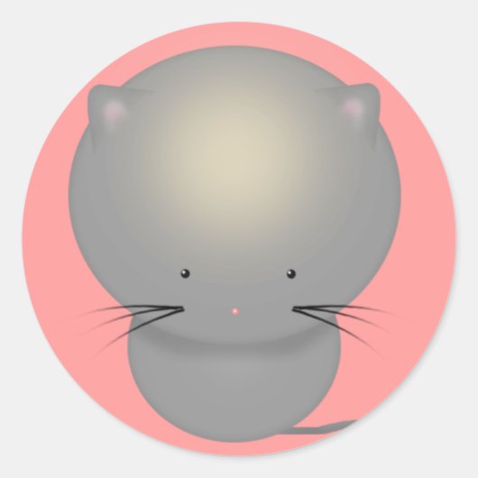 Little Gray Kitten Stickers (Vorderseite)