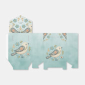 Little Green Bird Floral Bevorzugung Box Geschenkschachtel (Ungefaltet)