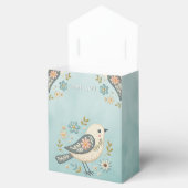 Little Green Bird Floral Bevorzugung Box Geschenkschachtel (Geöffnet)