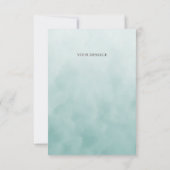 Little Green Bird Floral Danke Karte (Rückseite)