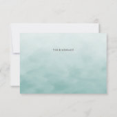 Little Green Bird Floral Danke Karte (Rückseite)