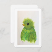 Little Green Bird Grußkarte Dankeskarte (Vorne/Hinten)
