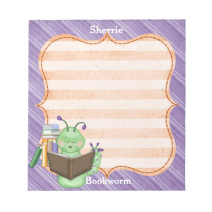 Little Green Bookworm Notizblock