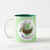 Little Green Bookworm Zweifarbige Tasse (Links)
