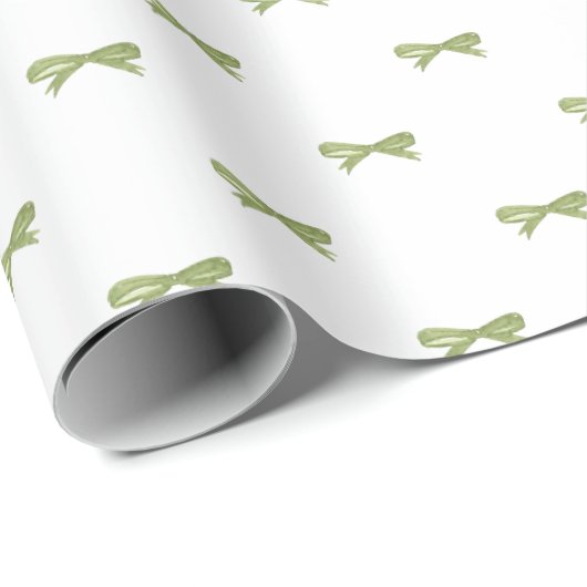 Little Green Bow Geschenkpapier (Rolleneckpunkt)