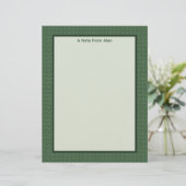 Little Green Diamonds Stationery Paper Briefbogen (Stehend Vorderseite)