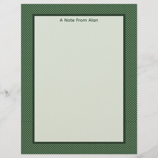Little Green Diamonds Stationery Paper Briefbogen (Vorderseite)