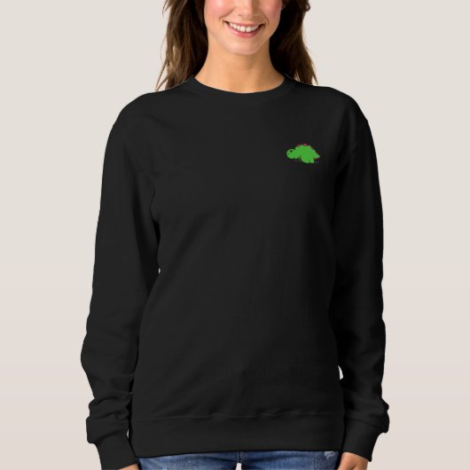 Little Green Dinosaurier Stegosaurus Sweatshirt (Vorderseite)