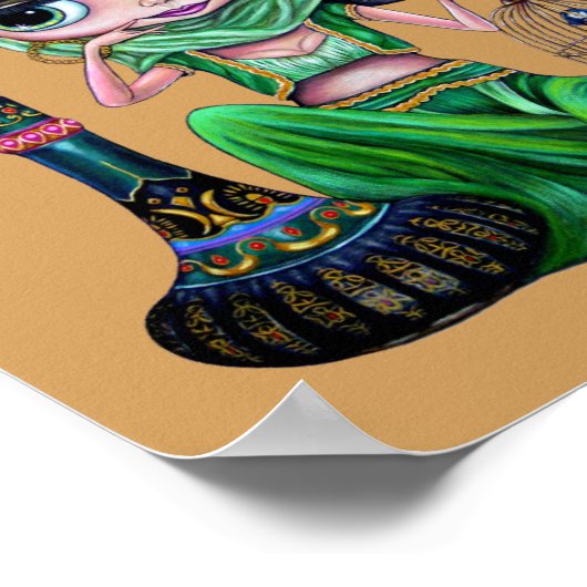 Little Green Genie Bly Dancer Girl Poster (Ecke)