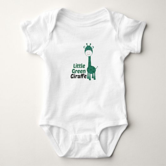 Little green giraffe,Cute Baby Gift Teething  Baby Strampler (Vorderseite)