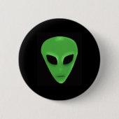 Little Green Man Alien Face Button (Vorderseite)