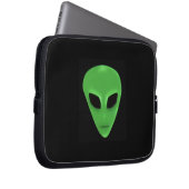 Little Green Man Alien Face Laptopschutzhülle (Vorne Rechts)