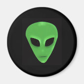 Little Green Man Alien Face Magnet (Vorne)