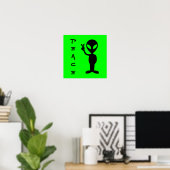 Little Green Man Poster (Heimbüro)
