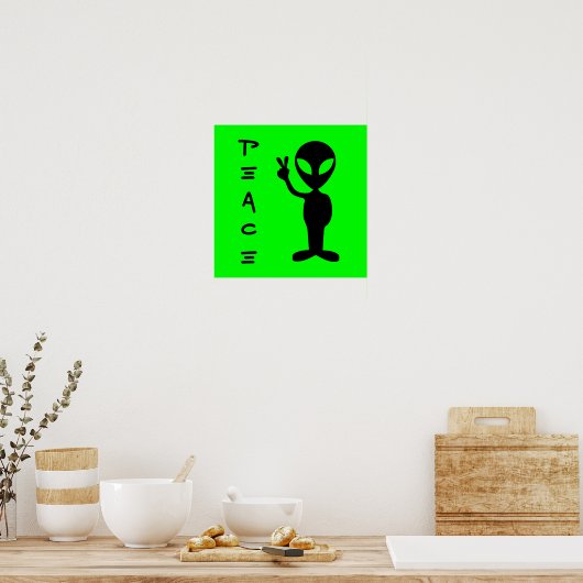 Little Green Man Poster (Küche)