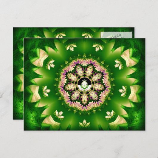 Little Green Man Postkarte (Vorne/Hinten)