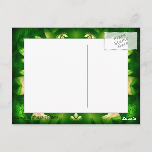 Little Green Man Postkarte (Rückseite)