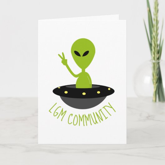 Little Green Men, LGM Community Extraterrestrisch Karte (Vorderseite)