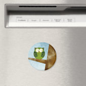 Little Green Owl Magnet (In Situ (Geschirrspüler))