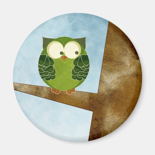 Little Green Owl Magnet (Vorne)