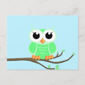 Little Green Owl - unbedruckte Postkarte (Vorderseite)