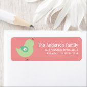 Little Green Spring Season Bird Address Labels (Insitu)