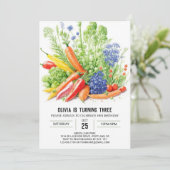 Little Green Thumbs Birthday Einladung (Stehend Vorderseite)