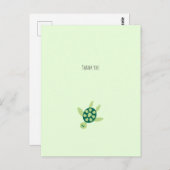 Little Green Turtle Danke Card Postkarte (Vorne/Hinten)