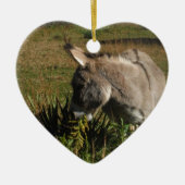 Little Grey Donkey w/Wildblumen Keramik Ornament (Vorne)