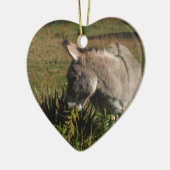 Little Grey Donkey w/Wildblumen Keramik Ornament (Links)